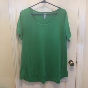 Solid green lularoe Classic t